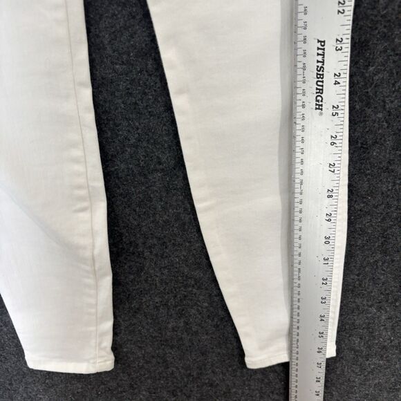 Spanx Skinny Jeans Womens Small White Ankle High Rise Tummy Shaping Pull On Pant - Picture 5 of 13